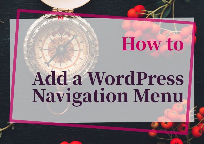 How to add a WordPress navigation menu