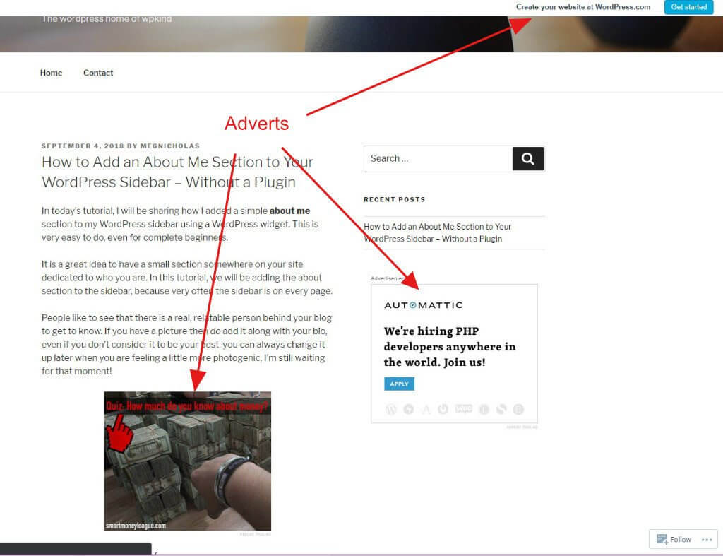 WordPress.com adverts