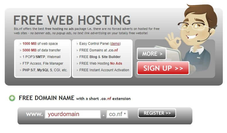 Biz.nf free blog hosting