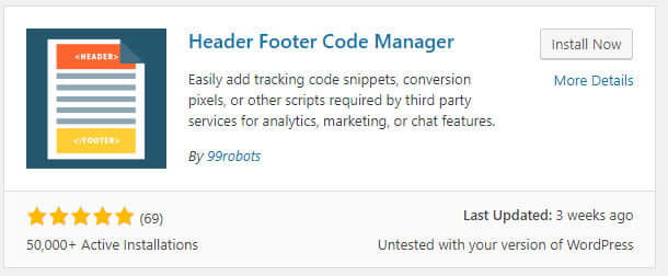 Header footer code manager WordPress plugins