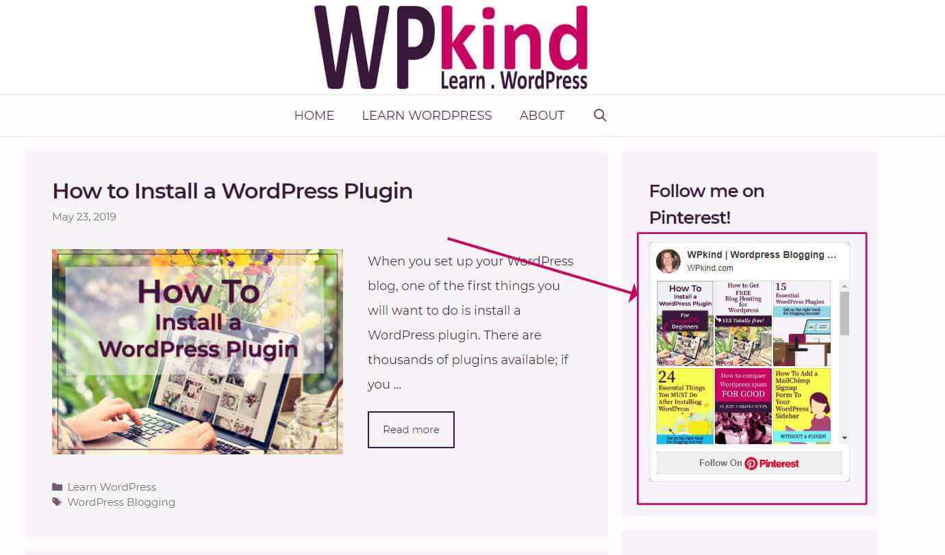 How To Add A Pinterest Widget on Your WordPress blog WPkind