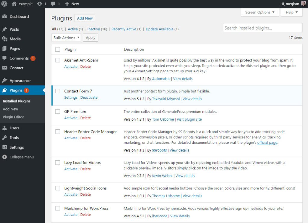 WordPress plugins