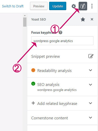 How to add the focus keyphrase to the Yoast Plugin