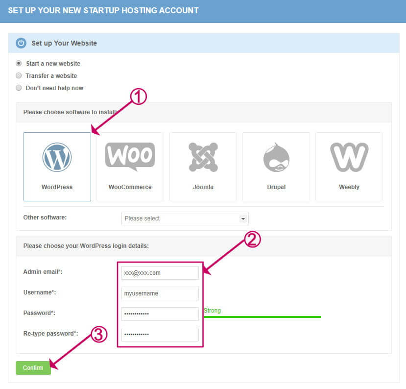 Siteground - Set up WordPress