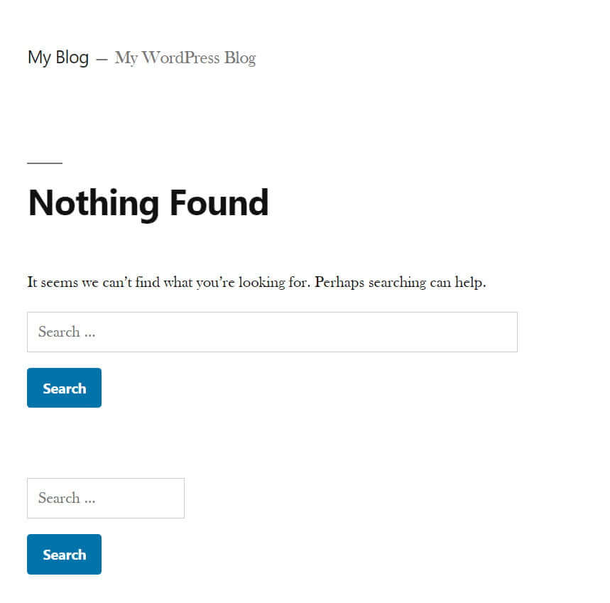 WordPress default theme