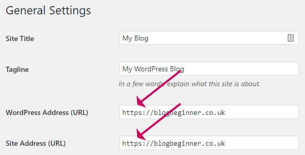 WordPress update URLs to HTTPS