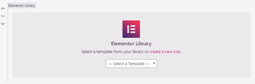 Elementor library block