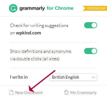 Grammarly - New Document