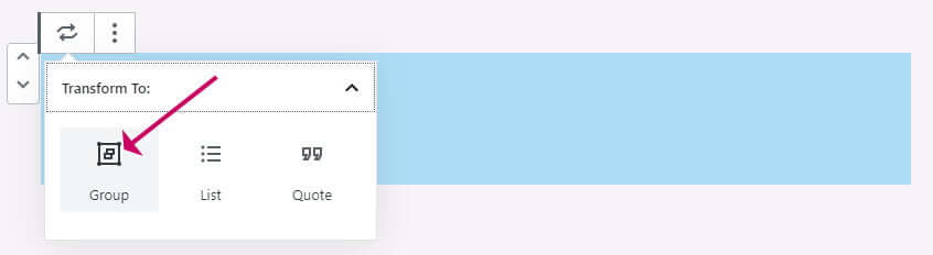 How to group WordPress blocks