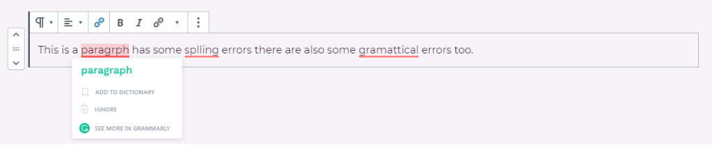 Spelling and grammar errors picked up by Grammarly