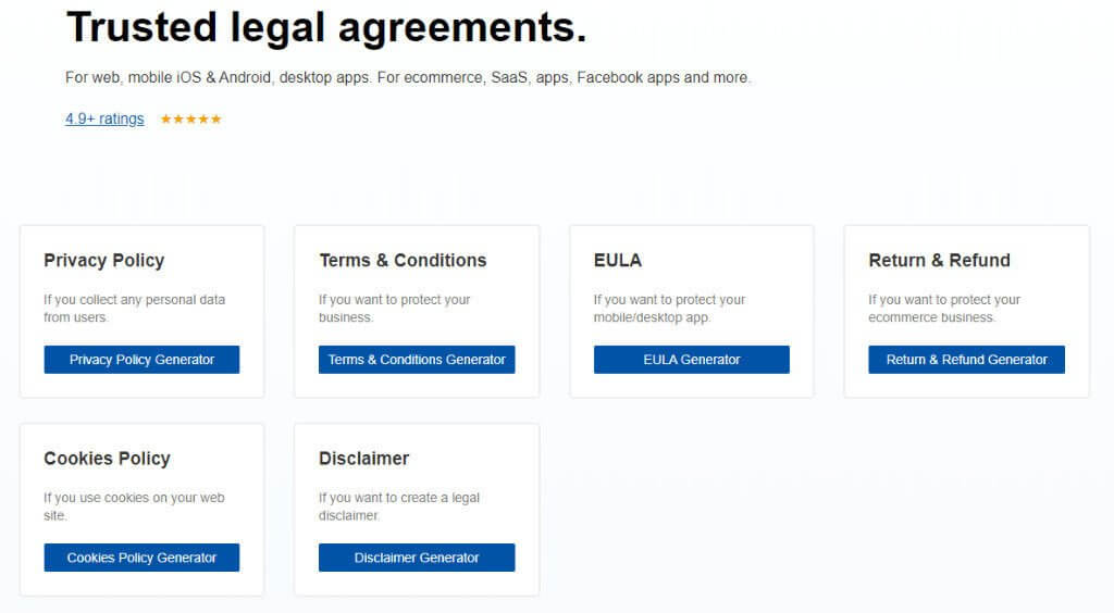 TermsFeed Trusted Legal Agreements