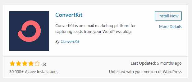 Install the ConvertKit WordPress plugin