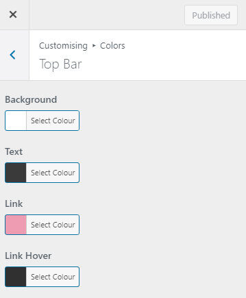 Top bar colours with GeneratePress Premium