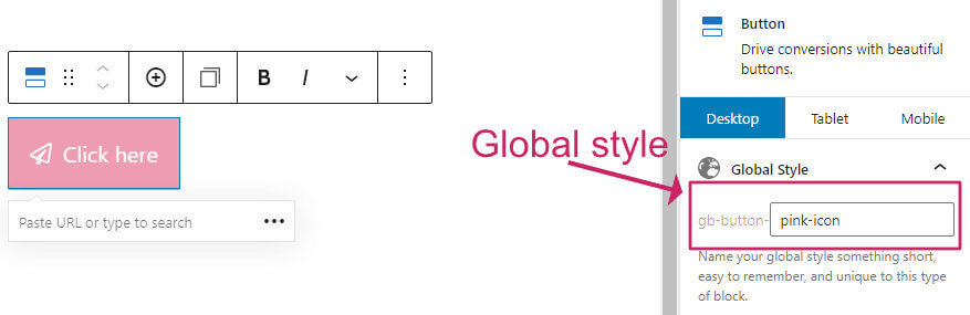 Generateblocks global style