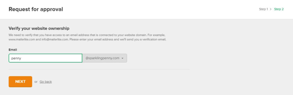 Mailerlite verify website ownership