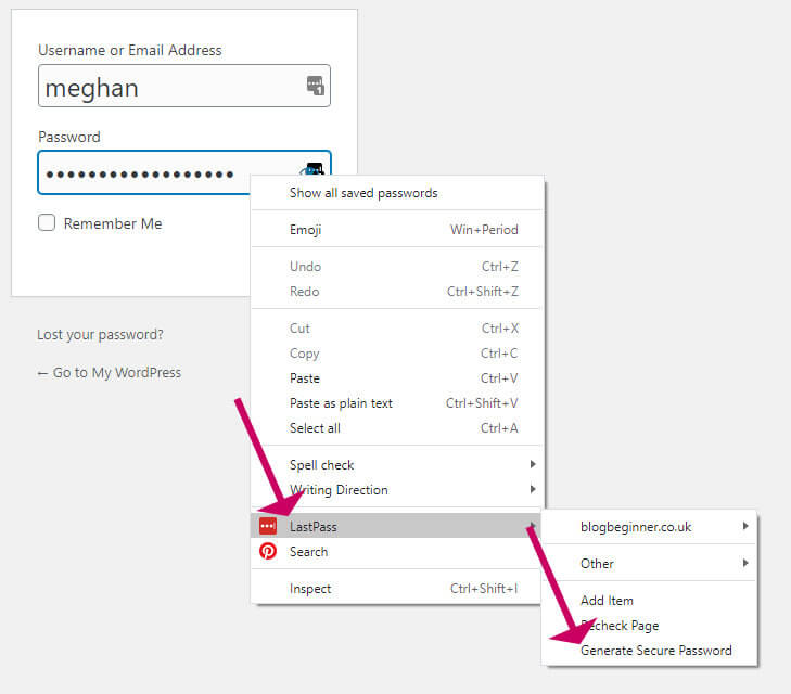 generate secure password