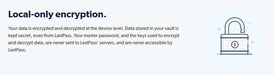 LastPass local only encryption