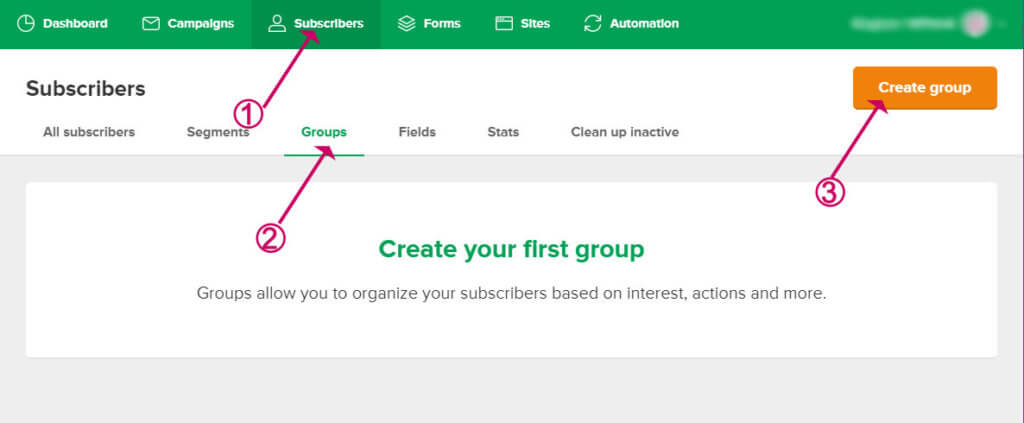 create a group in mailerlite